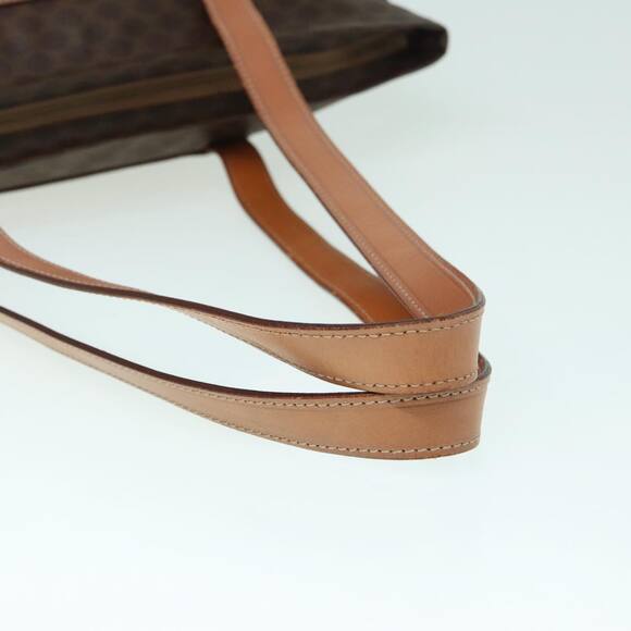 CELINE Macadam Canvas Tote Bag Pvc Leather Brown Gold - Picture 7 of 16